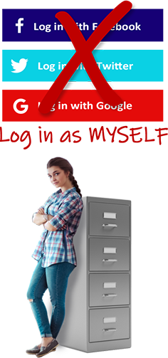 Log inas myself